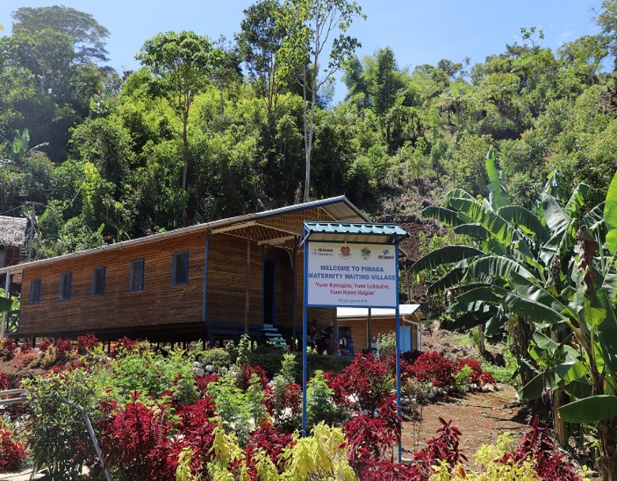 Picture of the Pimaga Maternity Waiting Village building